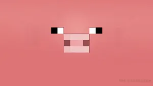 A Minecraft Pig, Found In The Game World Wallpaper