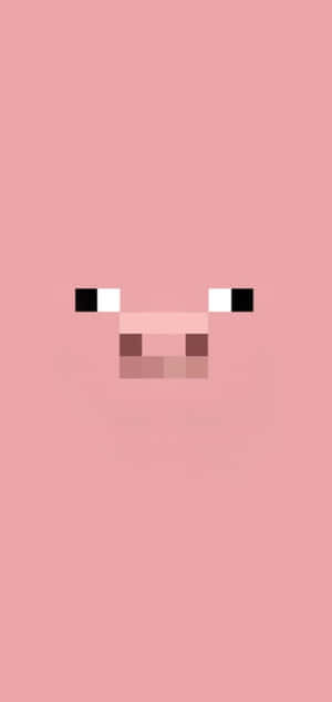 A Minecraft Pig Takes A Stroll Through A Grassy Landscape. Wallpaper