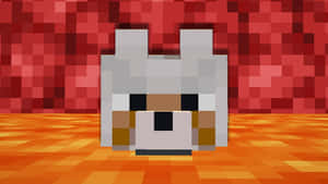 A Minecraft Player With Loyal Pets Beside An Enchanting Forest Wallpaper