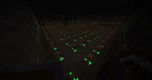 A Minecraft Slime Farm Filled With Friendly Green Slimes Wallpaper