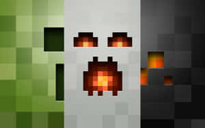 A Minecraft Spider Emerging From The Darkness Wallpaper