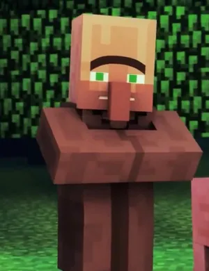 A Minecraft Villager Exploring The Pixelated World Wallpaper