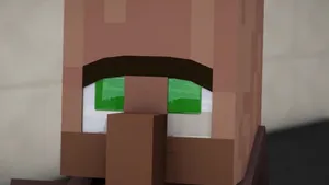 A Minecraft Villager Exploring The Wilderness. Wallpaper