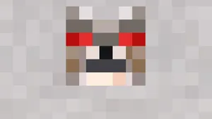 A Minecraft Wolf Standing Majestically In A Forest Biome Wallpaper