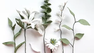 A Minimalist Flower Adds A Pop Of Color To Your Computer Setup Wallpaper