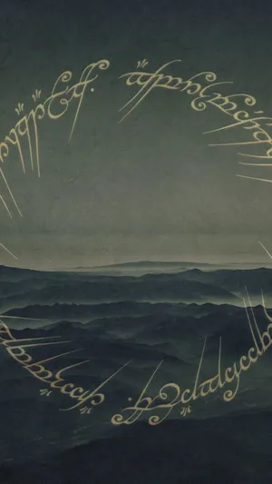 A Minimalist Reimagining Of The Cover Of Lord Of The Rings Wallpaper