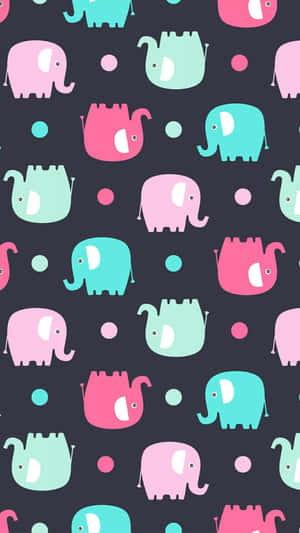 A Modern And Stylish Iphone Featuring Adorable Illustrations Wallpaper