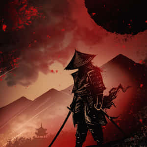 A Modern Ronin Warrior Standing In An Urban Setting Wallpaper