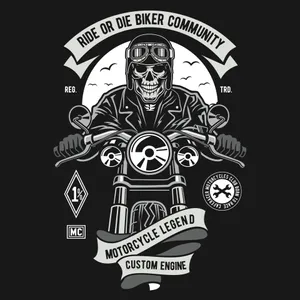 A Motorcycle With A Skull On It Wallpaper