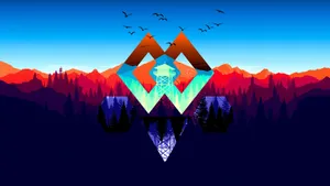 A Mountain With A Bird Flying Over It Wallpaper