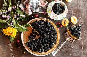 A Mouth Watering, Fresh Blackberry Pie Wallpaper