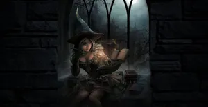 A Mysterious Grimoire On A Table Wallpaper