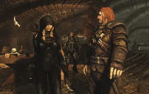 A Mysterious Member Of The Thieves Guild In Action Wallpaper