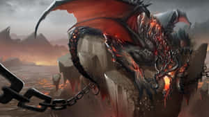 A Mystical Dragon Roars In Brilliant High Definition. Wallpaper