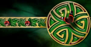 A Mystical Pagan Altar In The Forest Wallpaper