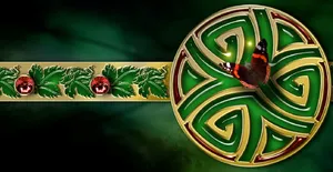 A Mystical Pagan Altar In The Forest Wallpaper