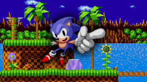 A Nature-filled Day In The Iconic Green Hill Zone Wallpaper