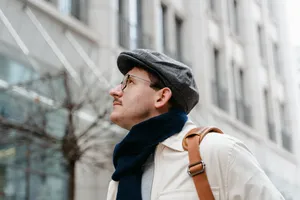 “a Navy Blue Scarf Can Brighten Up Any Outfit” Wallpaper