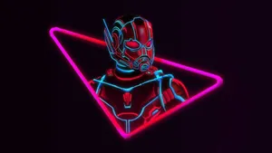 A Neon Sign With A Man In It Wallpaper