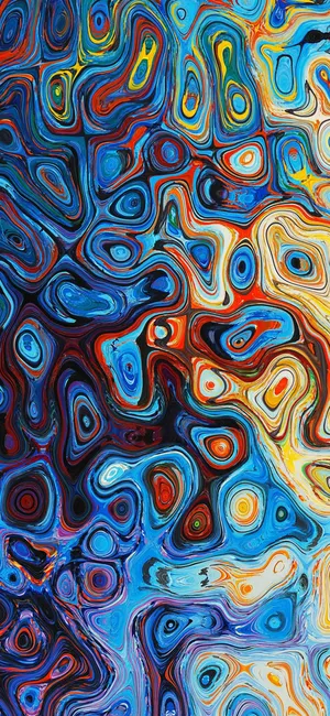 A Painting Of A Colorful Swirling Pattern Wallpaper