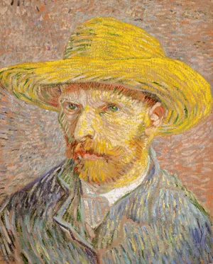 A Painting Of A Man With A Yellow Hat Wallpaper