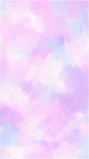 A Painting Of Clouds In Pink And Blue Wallpaper