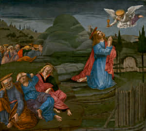 A Painting Of Jesus Wallpaper