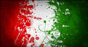 A Painting Of The Flag Of Italy Wallpaper