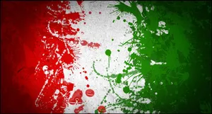 A Painting Of The Flag Of Italy Wallpaper