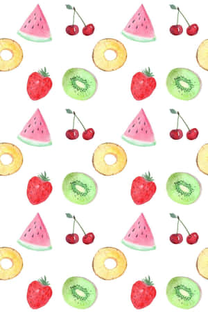 A Pattern Of Fruit And Berries Wallpaper