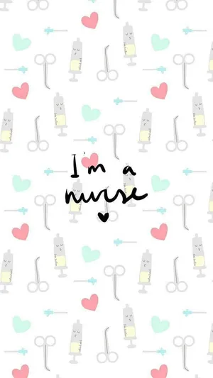 A Pattern With A Heart And Syringes On It Wallpaper