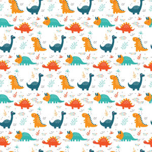 A Pattern With Dinosaurs On It Wallpaper