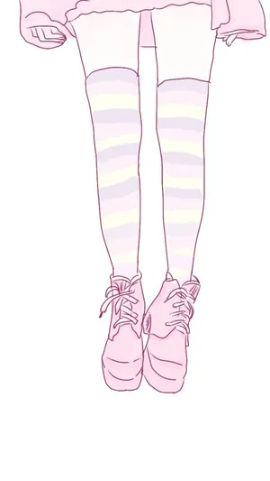 A Peaceful Pastel Pink Anime Aesthetic Wallpaper