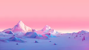 A Peaceful Sunrise With A Minimalist Mountain In The Background Wallpaper