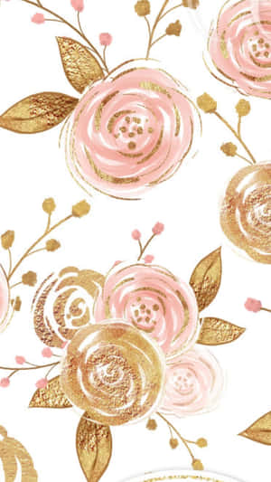 A Perfect Combination Of Pink And Gold Together. Wallpaper