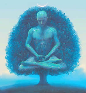 A Person Meditating In Nature Wallpaper