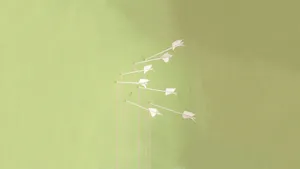 A Piece Of Nature Painted In Red And Gold Wallpaper