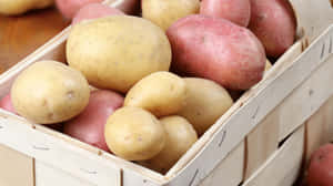 A Pile Of Fresh Red Potatoes Wallpaper