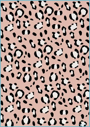 A Pink And Black Leopard Print Fabric Wallpaper