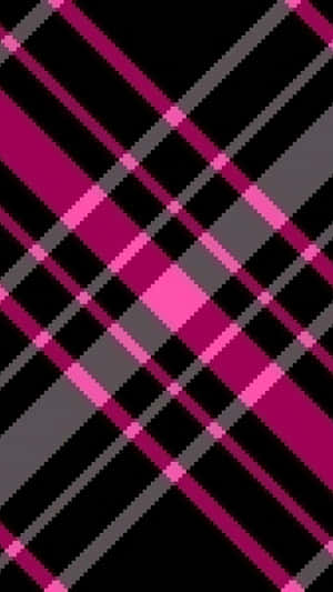 A Pink And Black Plaid Pattern Wallpaper