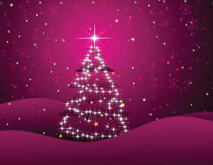 A Pink And Festive Christmas Tree To Spread Holiday Cheer. Wallpaper