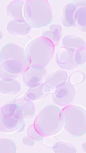 A Pink And White Background With Soap Bubbles Wallpaper