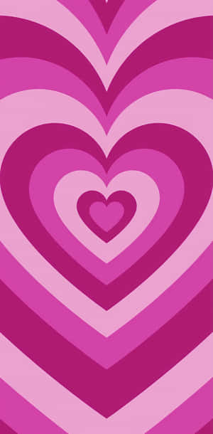 A Pink And White Heart Shaped Pattern Wallpaper