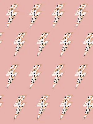 A Pink And White Lightning Bolt Pattern Wallpaper