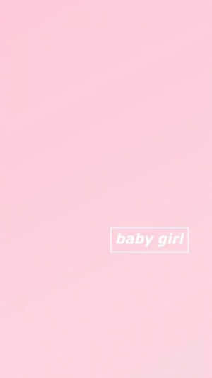 A Pink Background With The Word Baby Girl On It Wallpaper