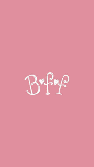 A Pink Background With The Word Bff On It Wallpaper
