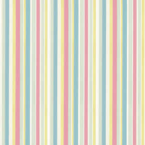A Pink, Blue And Yellow Striped Wallpaper Wallpaper