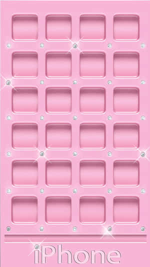 A Pink Iphone Case With A Lot Of Diamonds Wallpaper