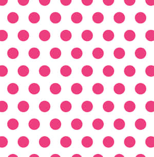 A Pink Polka Dot Pattern On White Wallpaper