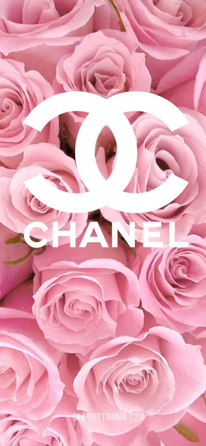 A Pink Rendition Of One Of The World's Most Iconic Fashion Logos, The Chanel Logo. Wallpaper